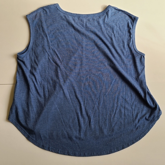 Volcom Stone Large 14 Blue white print tank top cute summer vacation - Picture 2 of 3